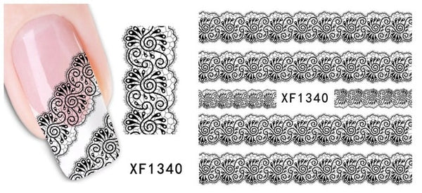 2017 Waterproof Water Transfer Nails Art Sticker Beautiful Flower Design Girl And Women Manicure Tools Nail Wraps Decals Xf1013