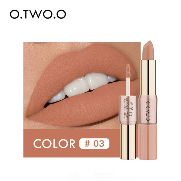 O.TWO.O 12 Colors Lips Makeup Lipstick Lip Gloss Long Lasting Moisture Cosmetic Lipstick Red Lip Matte Lipstick Waterproof