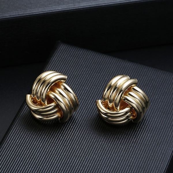 Hot Sale ZA Metal Maxi Statement Vintage Clip on Earrings Without Piercing for Women Fashion Earrings Party Gift Bijoux Jewelry
