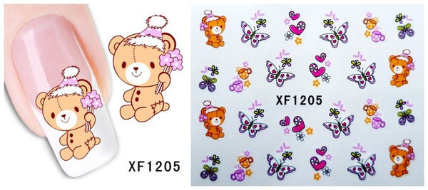 2017 Waterproof Water Transfer Nails Art Sticker Beautiful Flower Design Girl And Women Manicure Tools Nail Wraps Decals Xf1013