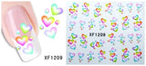 2017 Waterproof Water Transfer Nails Art Sticker Beautiful Flower Design Girl And Women Manicure Tools Nail Wraps Decals Xf1013