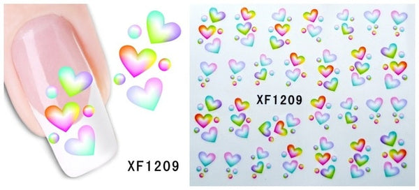2017 Waterproof Water Transfer Nails Art Sticker Beautiful Flower Design Girl And Women Manicure Tools Nail Wraps Decals Xf1013