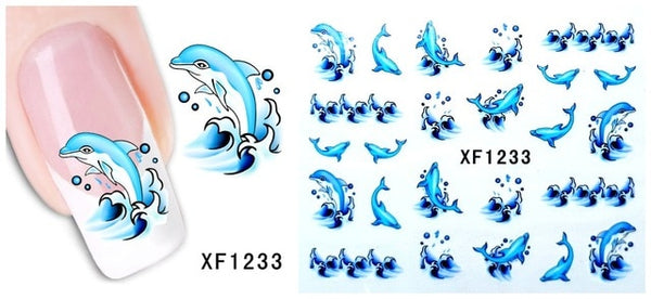 2017 Waterproof Water Transfer Nails Art Sticker Beautiful Flower Design Girl And Women Manicure Tools Nail Wraps Decals Xf1013