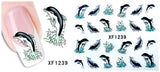 2017 Waterproof Water Transfer Nails Art Sticker Beautiful Flower Design Girl And Women Manicure Tools Nail Wraps Decals Xf1013