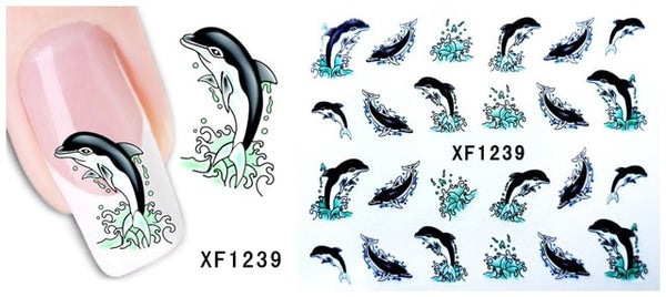 2017 Waterproof Water Transfer Nails Art Sticker Beautiful Flower Design Girl And Women Manicure Tools Nail Wraps Decals Xf1013