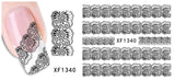 2017 Waterproof Water Transfer Nails Art Sticker Beautiful Flower Design Girl And Women Manicure Tools Nail Wraps Decals Xf1013