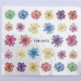 YZWLE 32 Styels Beauty DIY Black Lace Flower Sticker Nail Art Decals for Women Tips Water Transfer Accessory