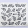 YZWLE 32 Styels Beauty DIY Black Lace Flower Sticker Nail Art Decals for Women Tips Water Transfer Accessory
