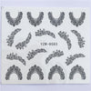 YZWLE 32 Styels Beauty DIY Black Lace Flower Sticker Nail Art Decals for Women Tips Water Transfer Accessory