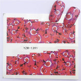 YZWLE 32 Styels Beauty DIY Black Lace Flower Sticker Nail Art Decals for Women Tips Water Transfer Accessory