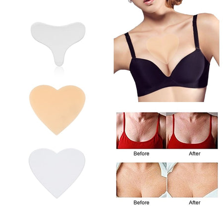 Reusable Anti Wrinkle Treatment Chest Pad Silicone Without Surgery Transparent Removal Patch Skin Care Remove Wrinkles