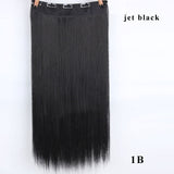 AISI BEAUTY Long Straight Clip in one Piece Synthetic Hair Extension 5 Clips False Blonde Hair Brown Black Hair Pieces for Women