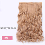 AISI BEAUTY Long Straight Clip in one Piece Synthetic Hair Extension 5 Clips False Blonde Hair Brown Black Hair Pieces for Women