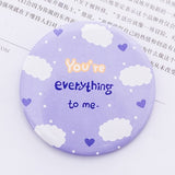 1PCs Marble Pattern Portable Double Sided Mirror Foldable Pocket Makeup Mirror Women Girls Beauty Cosmetic Compact Mirrors