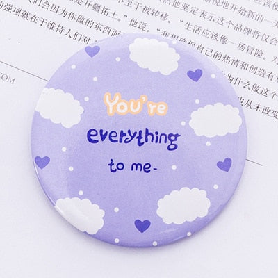 1PCs Marble Pattern Portable Double Sided Mirror Foldable Pocket Makeup Mirror Women Girls Beauty Cosmetic Compact Mirrors