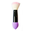1pc Professional blusher brush 2 heads Nylon Make up Brushes Two Head Metal Cosmetic Tools with Sponge Pink Color drop shipping