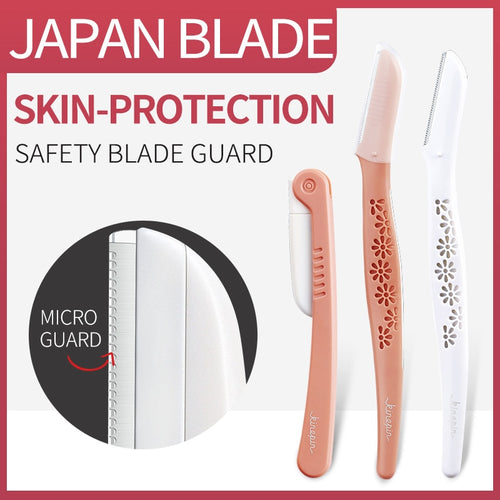 KINEPIN Eyebrow Trimmer 2pcs Japan Blade Eye Brow Shaper Face Care Hair Shaver Skin-protection Remover Women Eyebrow Knife
