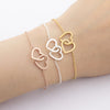 YWXXSZ   New Fashion Love Heart Bracelets for Women Charms Honey Bracelet Engagement Gifts Chain