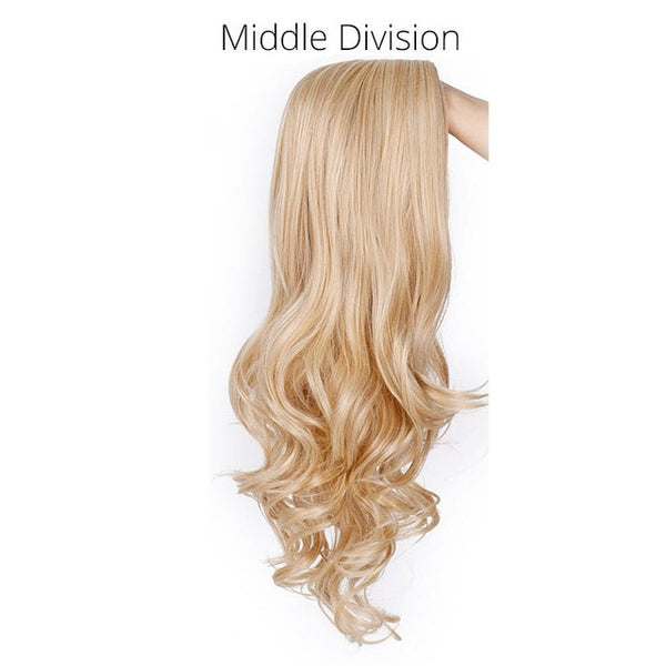 AISI BEAUTY Long Ombre Brown Wavy Wig Blonde Cosplay Synthetic Wigs For Women Glueless Hair Heat Resistant Black Gray Wigs