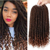 Doris beauty 16&20 inch Goddess Faux Locs Crochet Hair Soft End Natural Synthetic Braids Brown Extension For Women Locks
