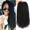 Doris beauty 16&20 inch Goddess Faux Locs Crochet Hair Soft End Natural Synthetic Braids Brown Extension For Women Locks