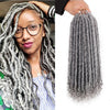 Doris beauty 16&20 inch Goddess Faux Locs Crochet Hair Soft End Natural Synthetic Braids Brown Extension For Women Locks