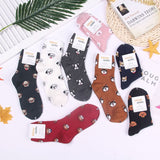 Husky corgi cartoon animal socks French bulldog cute funny women sock summer autumn comfort sweat absorbent cotton calcetines