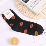 Husky corgi cartoon animal socks French bulldog cute funny women sock summer autumn comfort sweat absorbent cotton calcetines