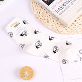 Husky corgi cartoon animal socks French bulldog cute funny women sock summer autumn comfort sweat absorbent cotton calcetines