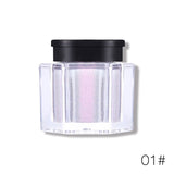 Marca UCANBE, sombra de ojos suelta, pigmento de maquillaje en polvo, sombra de ojos impermeable brillante, sombra de ojos en 3D, cosméticos en polvo de ojos metálicos desnudos