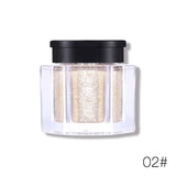 Marca UCANBE, sombra de ojos suelta, pigmento de maquillaje en polvo, sombra de ojos impermeable brillante, sombra de ojos en 3D, cosméticos en polvo de ojos metálicos desnudos