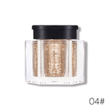 Marca UCANBE, sombra de ojos suelta, pigmento de maquillaje en polvo, sombra de ojos impermeable brillante, sombra de ojos en 3D, cosméticos en polvo de ojos metálicos desnudos