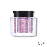 Marca UCANBE, sombra de ojos suelta, pigmento de maquillaje en polvo, sombra de ojos impermeable brillante, sombra de ojos en 3D, cosméticos en polvo de ojos metálicos desnudos
