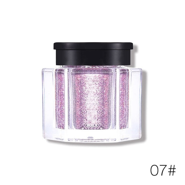Marca UCANBE, sombra de ojos suelta, pigmento de maquillaje en polvo, sombra de ojos impermeable brillante, sombra de ojos en 3D, cosméticos en polvo de ojos metálicos desnudos