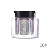 Marca UCANBE, sombra de ojos suelta, pigmento de maquillaje en polvo, sombra de ojos impermeable brillante, sombra de ojos en 3D, cosméticos en polvo de ojos metálicos desnudos