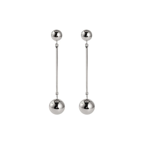 Personalized Punk  Fashion Round Ball Long Chain Dangle Jewelry Trendy Earrings For Women Beauty Decoration Statement Jewelry