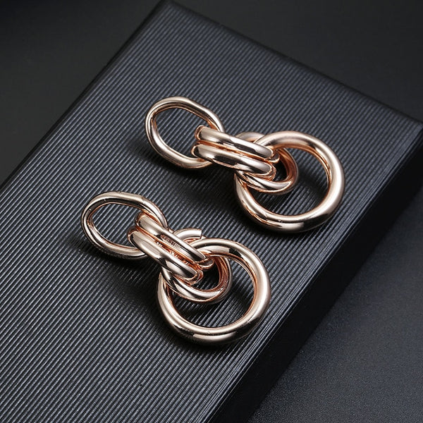 Hot Sale ZA Metal Maxi Statement Vintage Clip on Earrings Without Piercing  for Women Fashion Earrings Party Gift Bijoux Jewelry