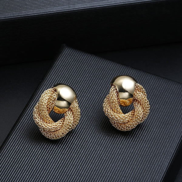 Hot Sale ZA Metal Maxi Statement Vintage Clip on Earrings Without Piercing  for Women Fashion Earrings Party Gift Bijoux Jewelry